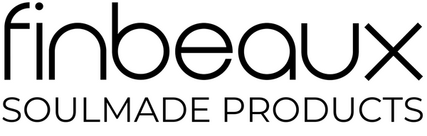 Unser finbeaux Logo mit Zusatzslogan Soulmade Products. Wohnaccessoires mit Seele und dein Blog zur persönlichen Entwicklung!